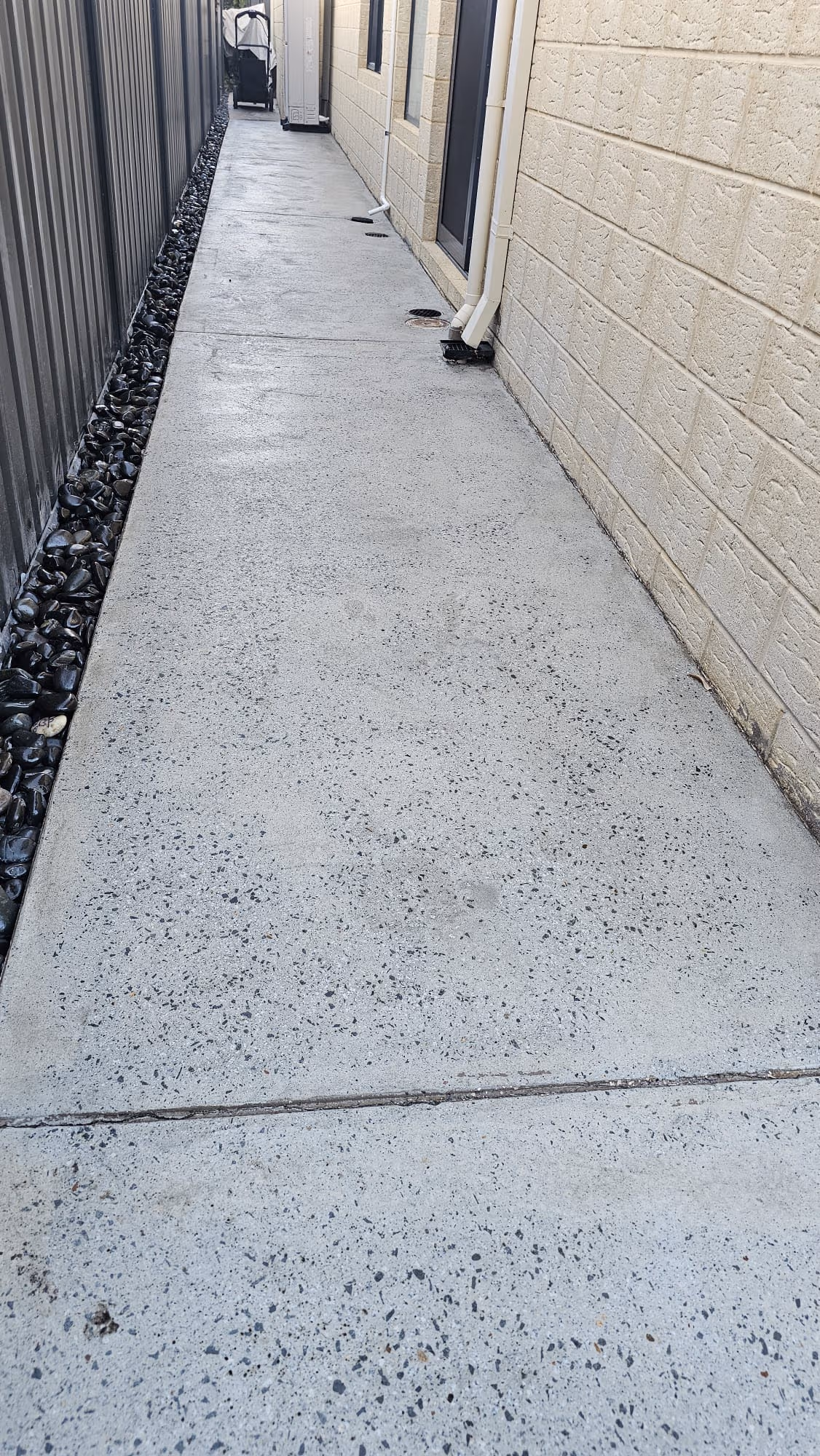 Concrete slab after finishing